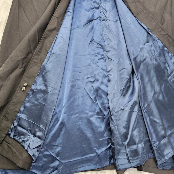 FINNEAS & CO Alivan's Majestic School Robe Mens L Black Blue Hooded Cloak Lined - Picture 5 of 9